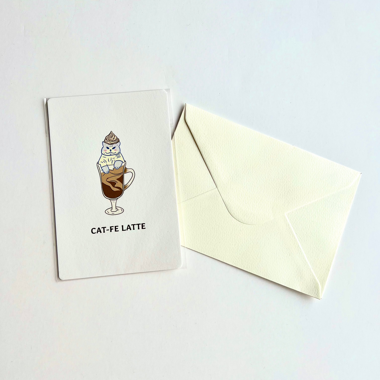 "Cat-fe Latte" - Cat Art Poster