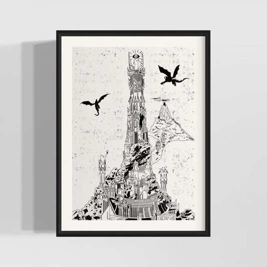 "Barad - dûr in Meowdor" - Art Print - Catnip