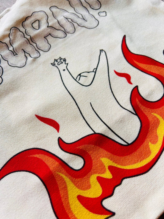 “Burn” - Tote bag - Catnip