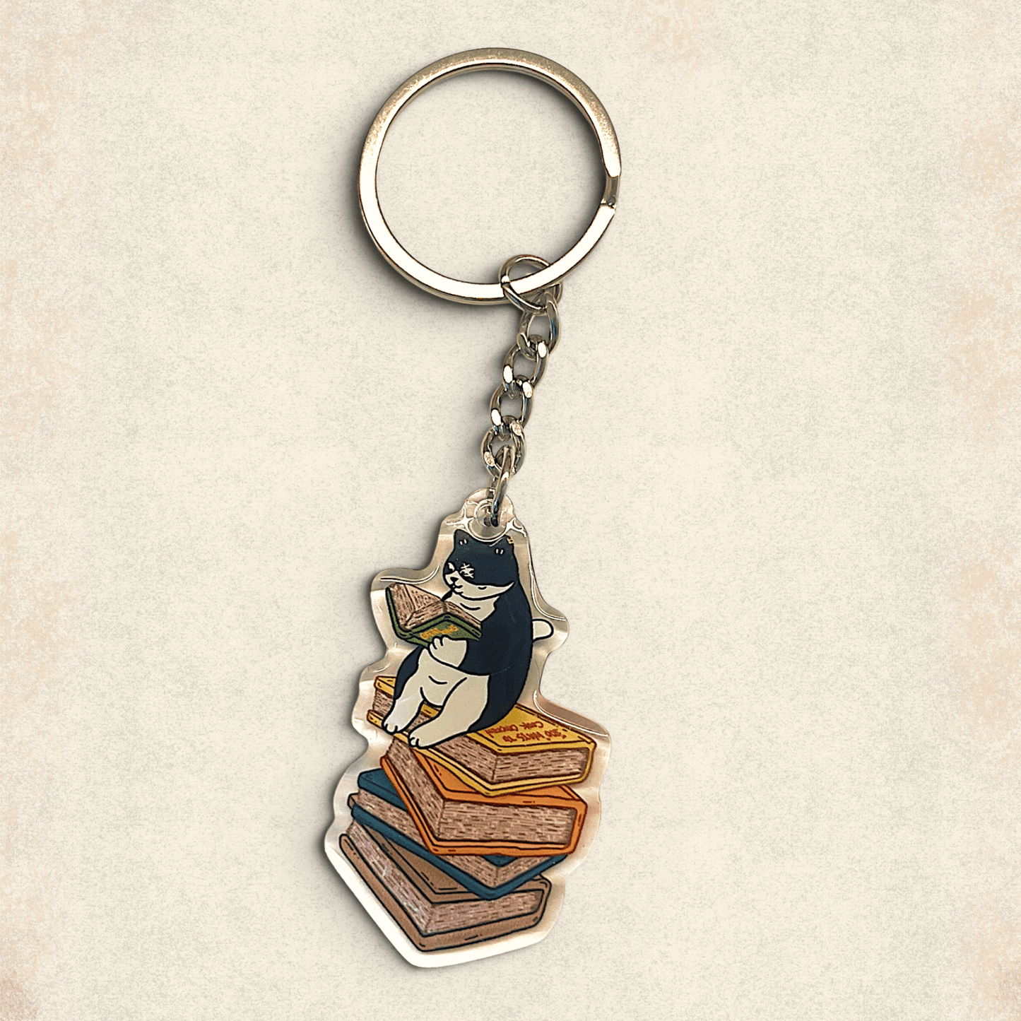 Cat Keychain - Bookworm Scarface - Catnip