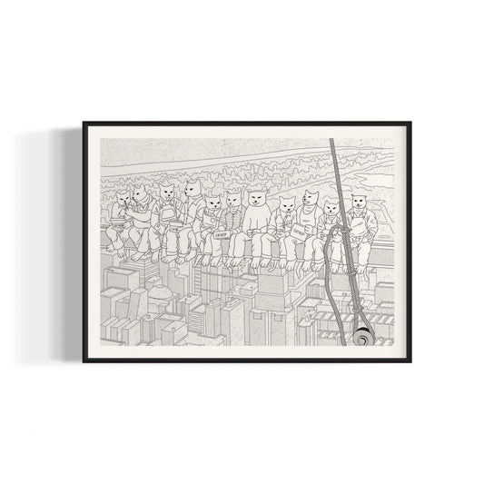 "Catnip atop of the skyscraper " - Art Print - Catnip