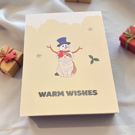 Christmas Card - Snow cat (Envelope included) - Catnip