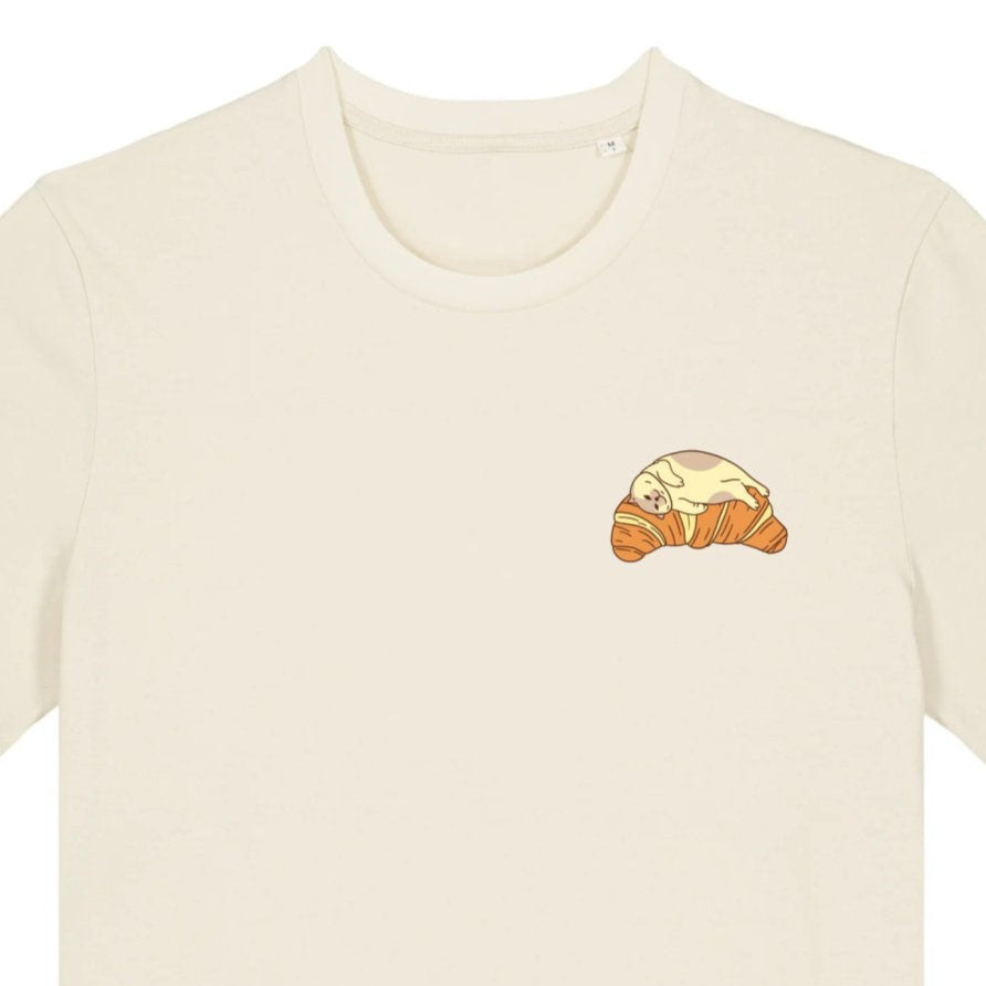 "Croissant bed" - Unisex shortsleeve T - shirt (PRE - ORDER) - Catnip