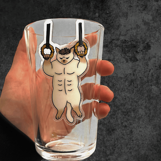 Gym cat sticker - Nick - Catnip