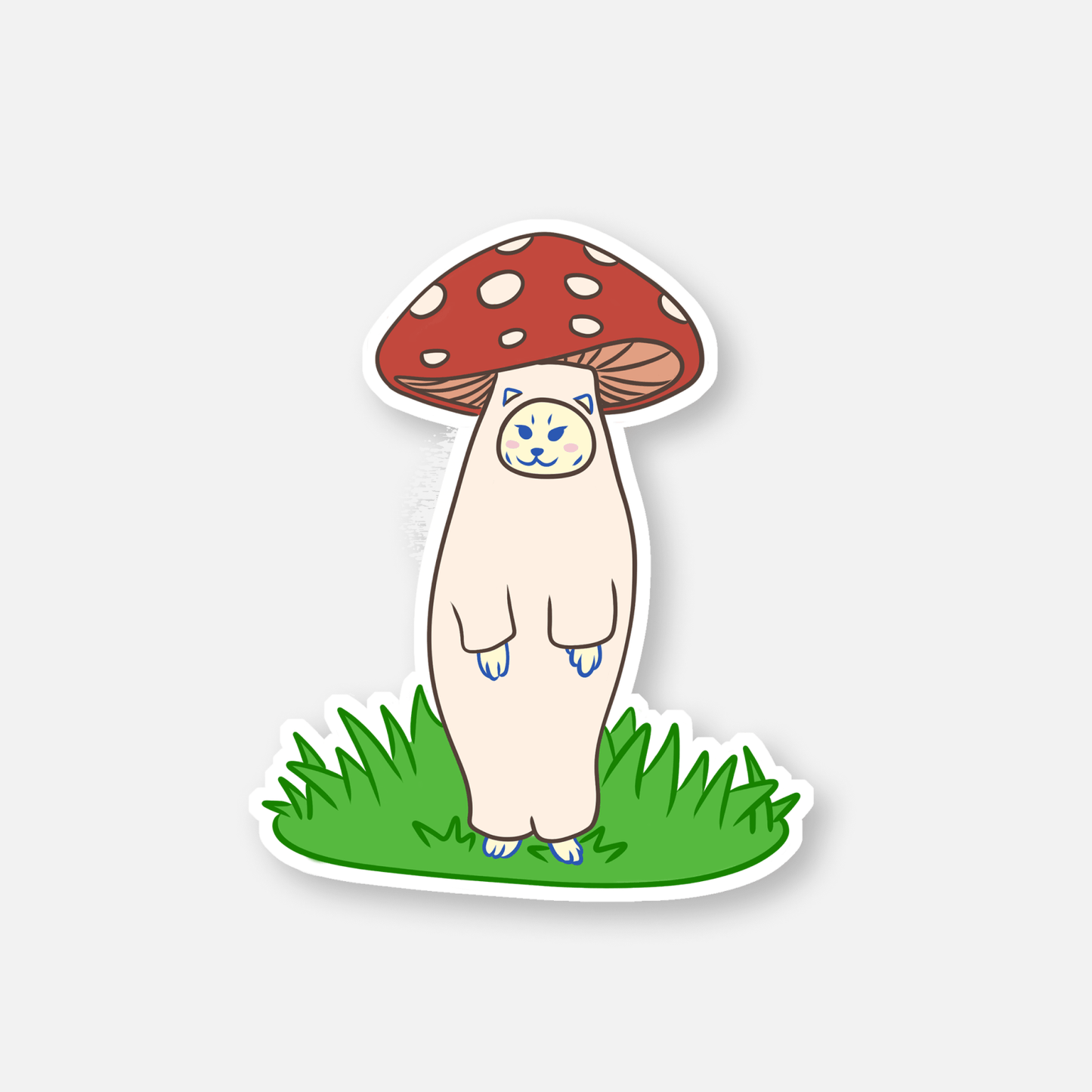 Sticker - Red shroom cat - Catnip