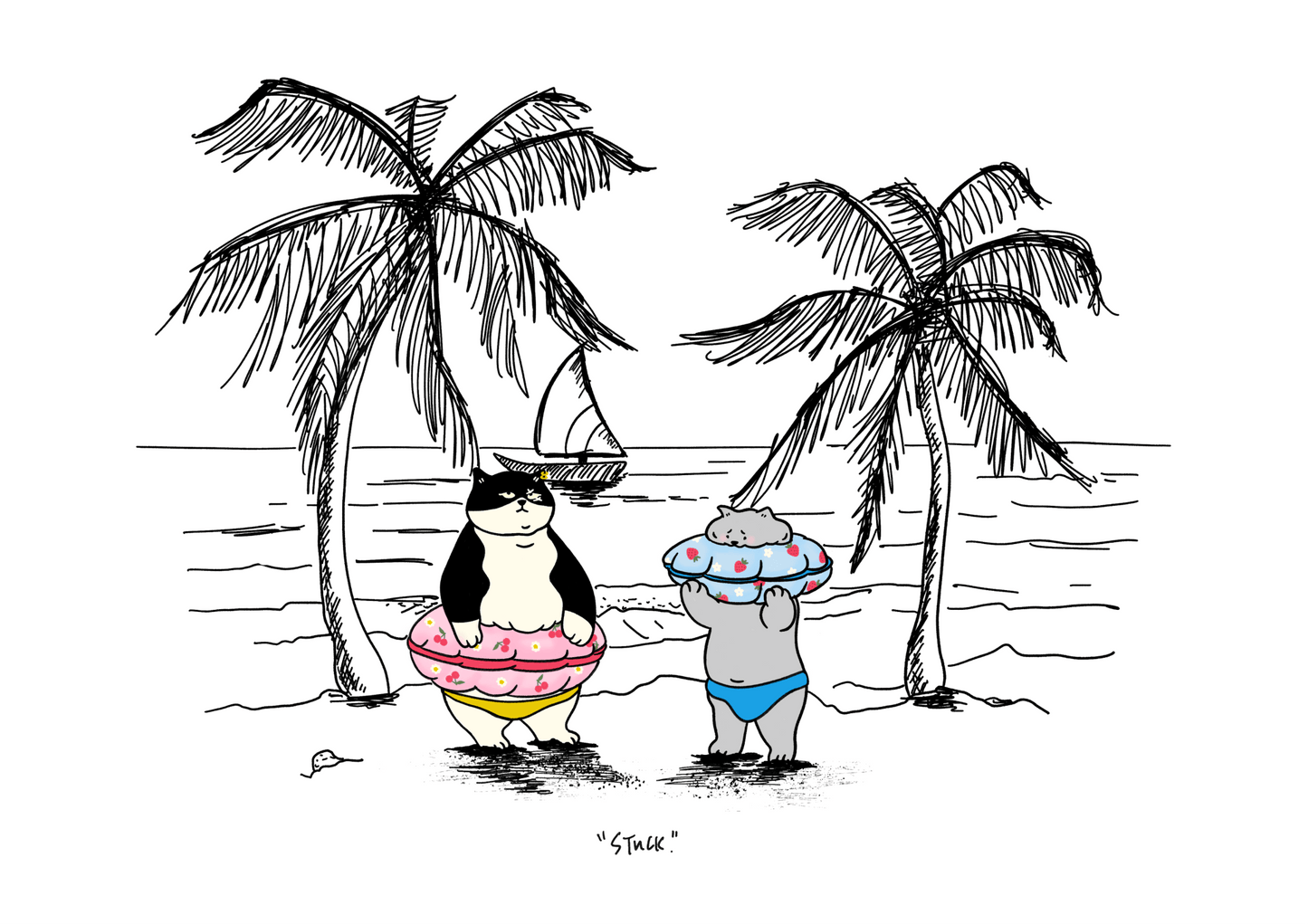 "Stuck" - Art Print - Catnip