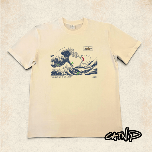"The Great Wave Off CAT-A-GAWA" - T-shirt - Catnip