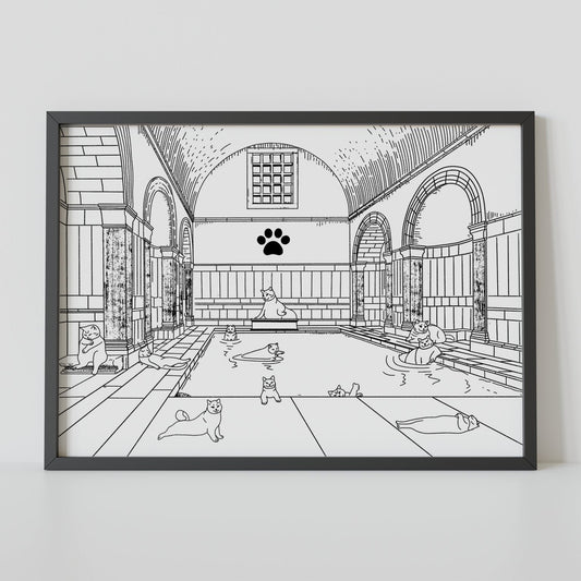 "Bathhouse" - Art Print - Catnip