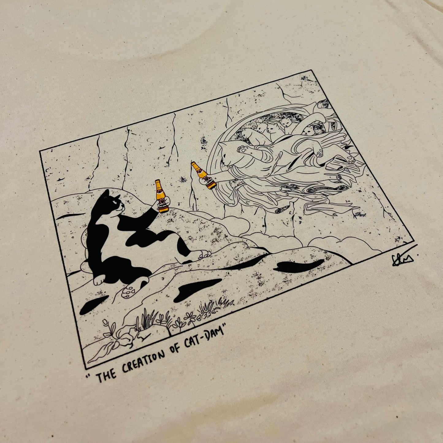 "The Creation of Cat-dam" - Unisex shortsleeve T-shirt