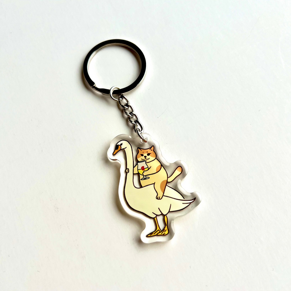 Cat Key Chain - Bob holding Duvel