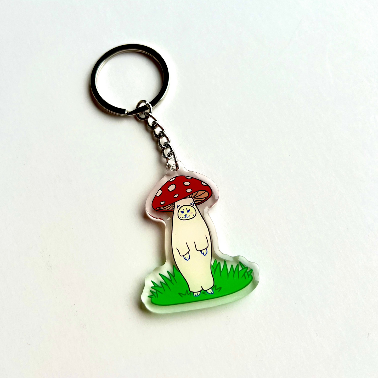 Key Chain - Red shroom cat