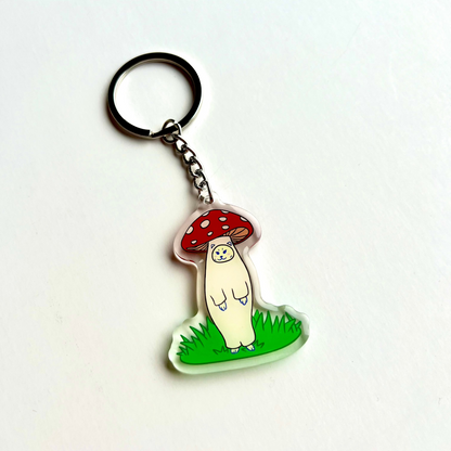 Cat Key Chain - Red shroom cat