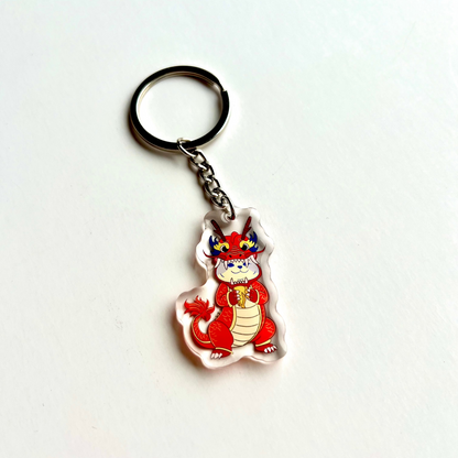 Cat Key Chain - Red shroom cat