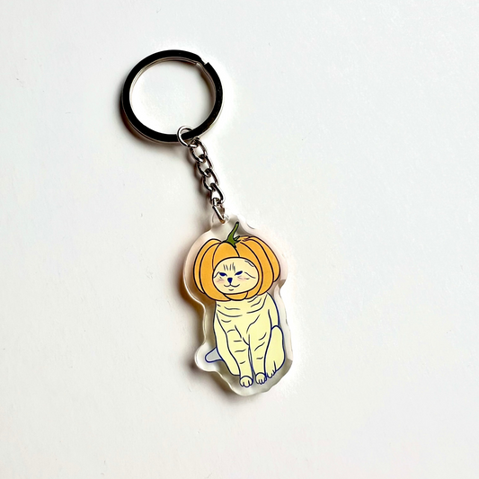 Key Chain - Pumpkin cat