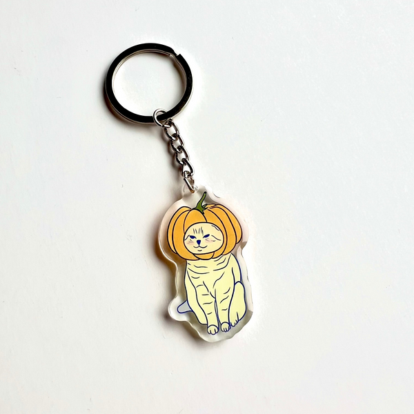 Cat Key Chain - Pumpkin cat