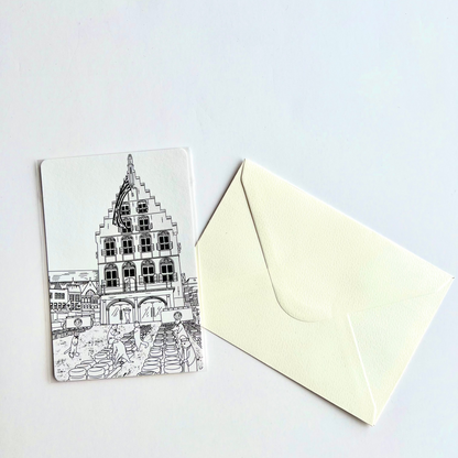 "Gouda cheese market" - Art Print