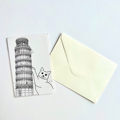 "Leaning tower of Pisa" - Art Print