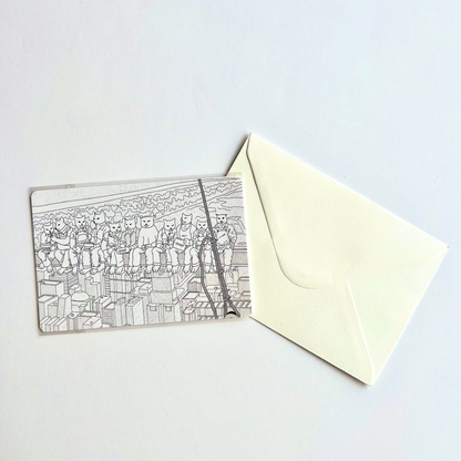 "Catnip atop of the skyscraper " - Art Print