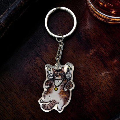 Cat Keychain - Jacob The Parrot Gang Boss