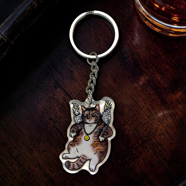 Cat Keychain - Jacob The Parrot Gang Boss