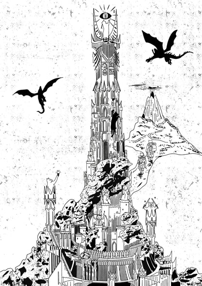 "Barad - dûr in Meowdor" - Art Print - Catnip