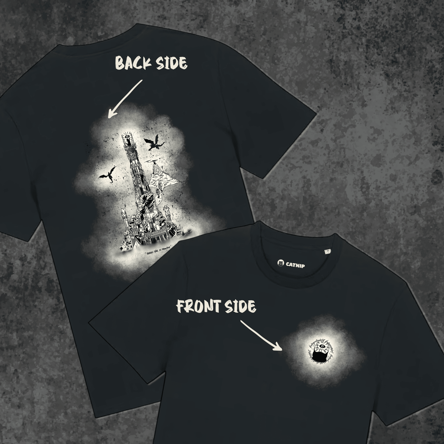 "Barad - Dûr in Meowdor" - Unisex shortsleeve T-shirt - Catnip