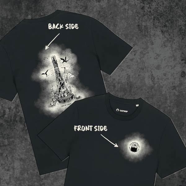 "Barad - Dûr in Meowdor" - Unisex shortsleeve T-shirt - Catnip