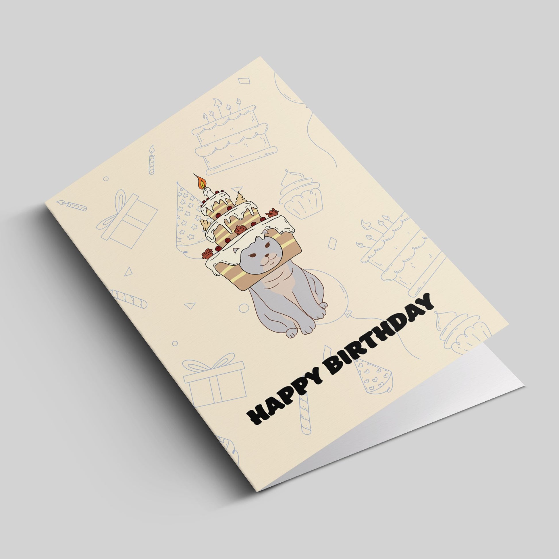 Birthday Card - Birthday cat (Envelope included) - Catnip