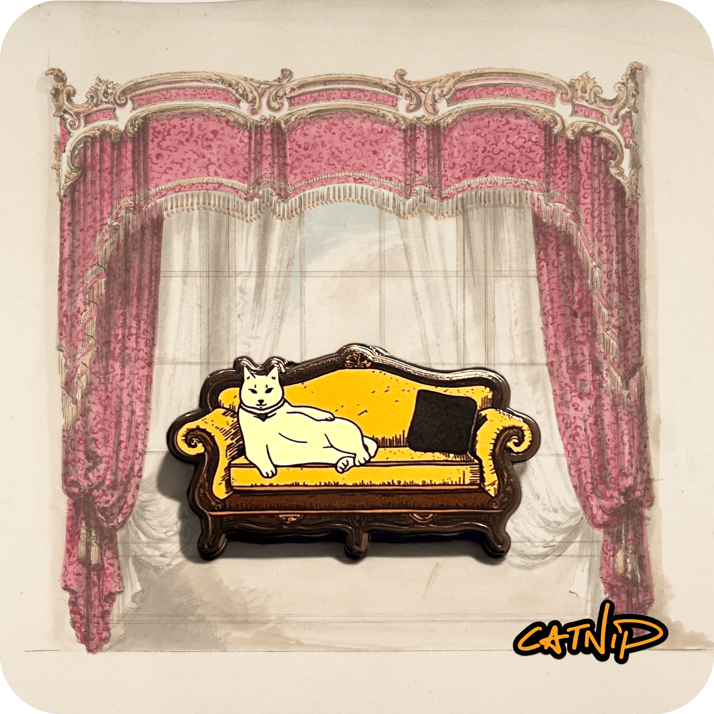 Cat Enamel Pin - Draw me like one of your French cat... - Catnip