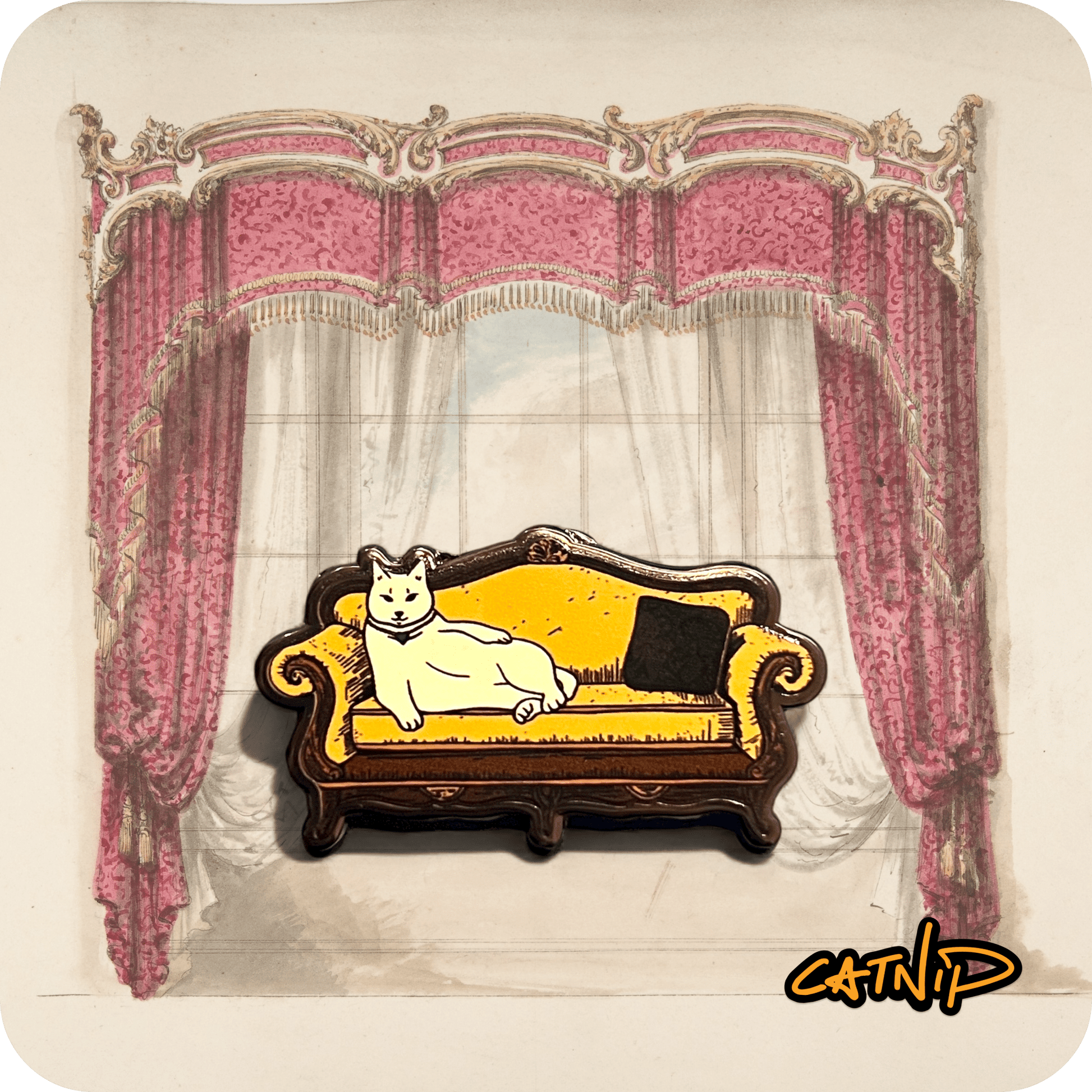 Cat Enamel Pin - Draw me like one of your French cat... - Catnip
