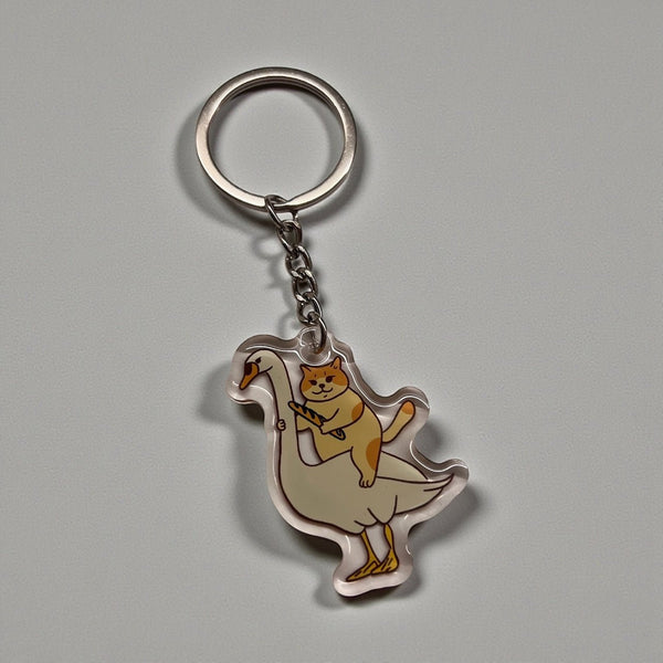 Cat Key Chain - Bob holding bagcatte - Catnip