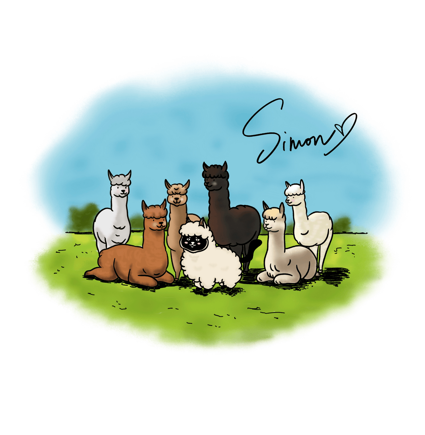 Cat Keychain - Alpaca cat (Simon) - Catnip