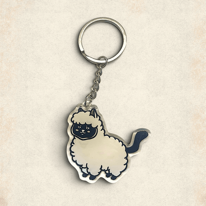Cat Keychain - Alpaca cat (Simon) - Catnip