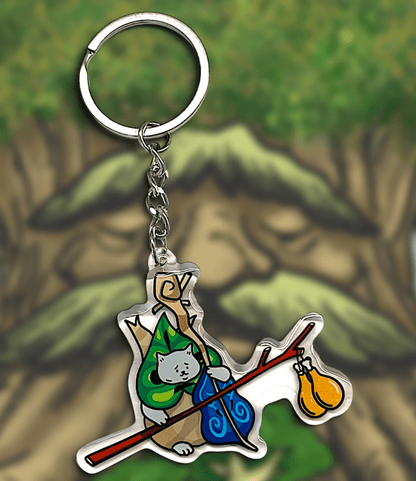 Cat Keychain - Hestu and Korok Seed - Catnip