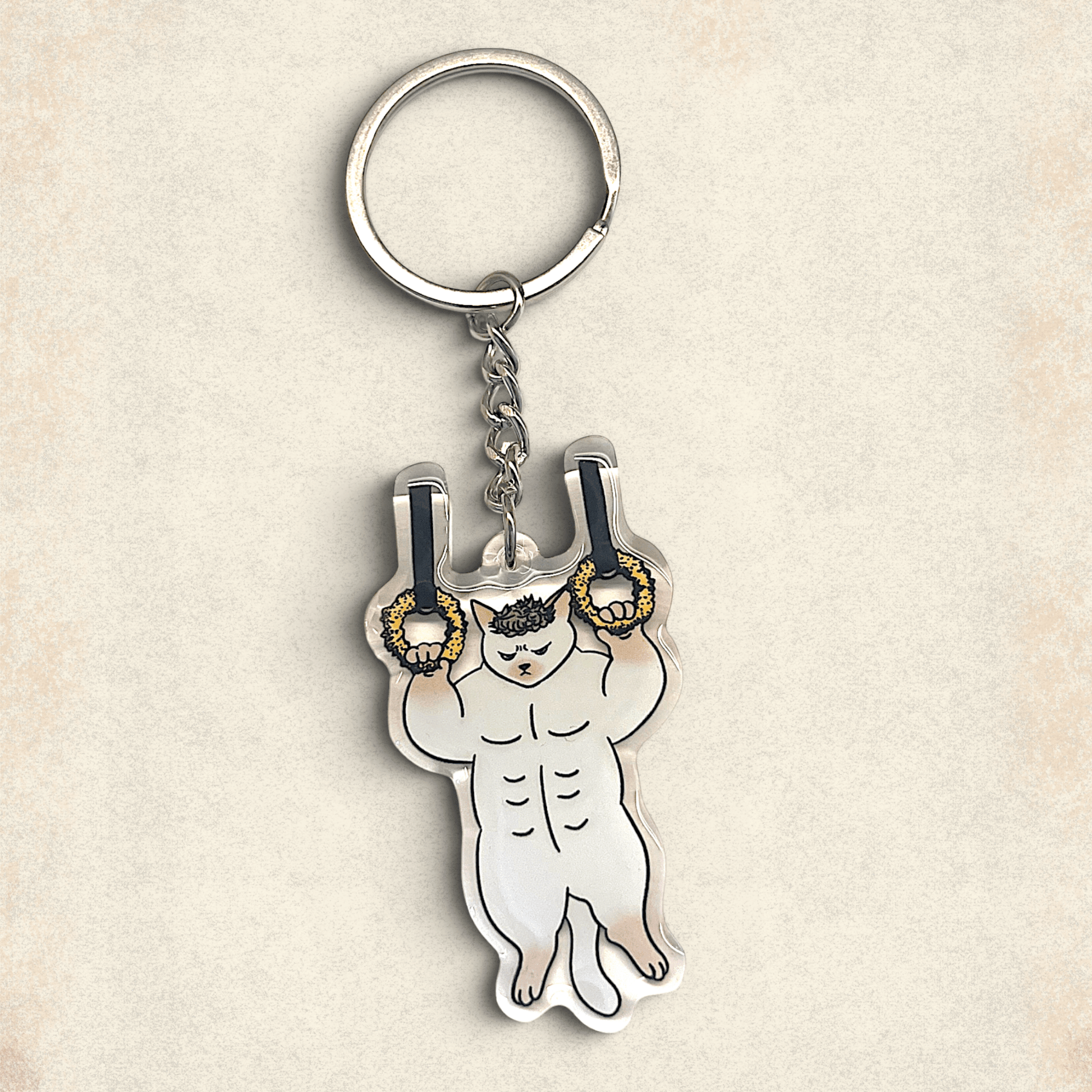 Cat Keychain - Nick the Gym Cat - Catnip