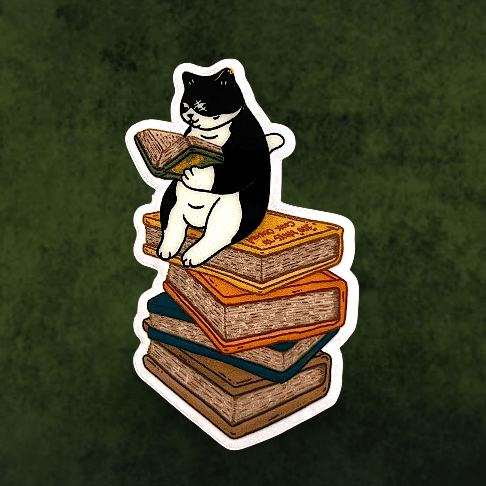 Cat sticker - Bookworm Scarface - Catnip