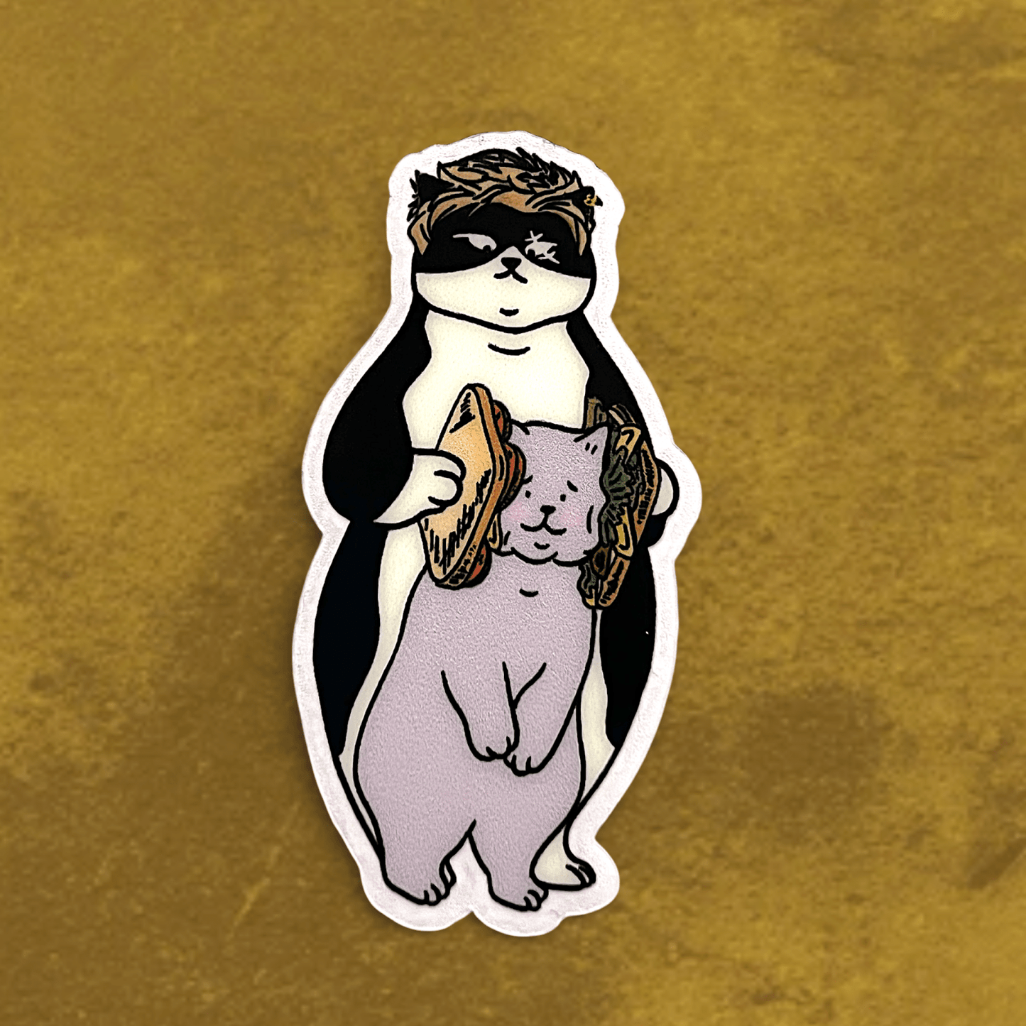 Cat sticker - Chief Scarface and the Idiot sandwich - Catnip
