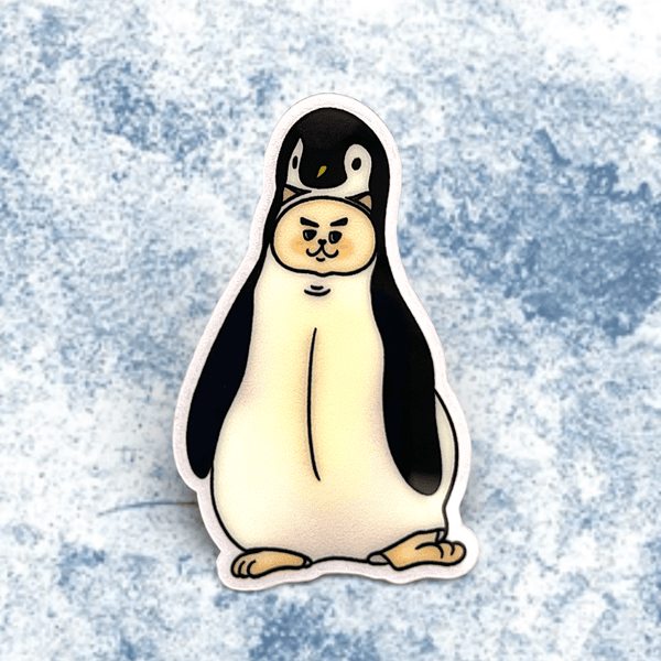 Cat sticker - Penguin cat - Catnip