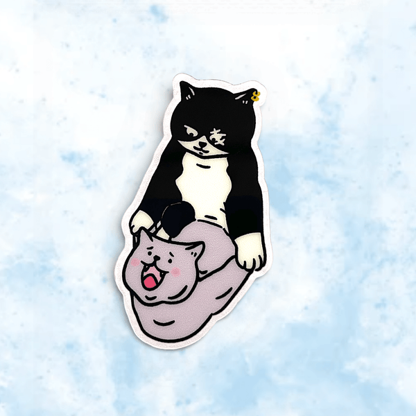 Cat sticker - Say my name (Scarface and Little Grey) - Catnip