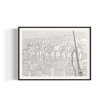 "Catnip atop of the skyscraper " - Art Print - Catnip