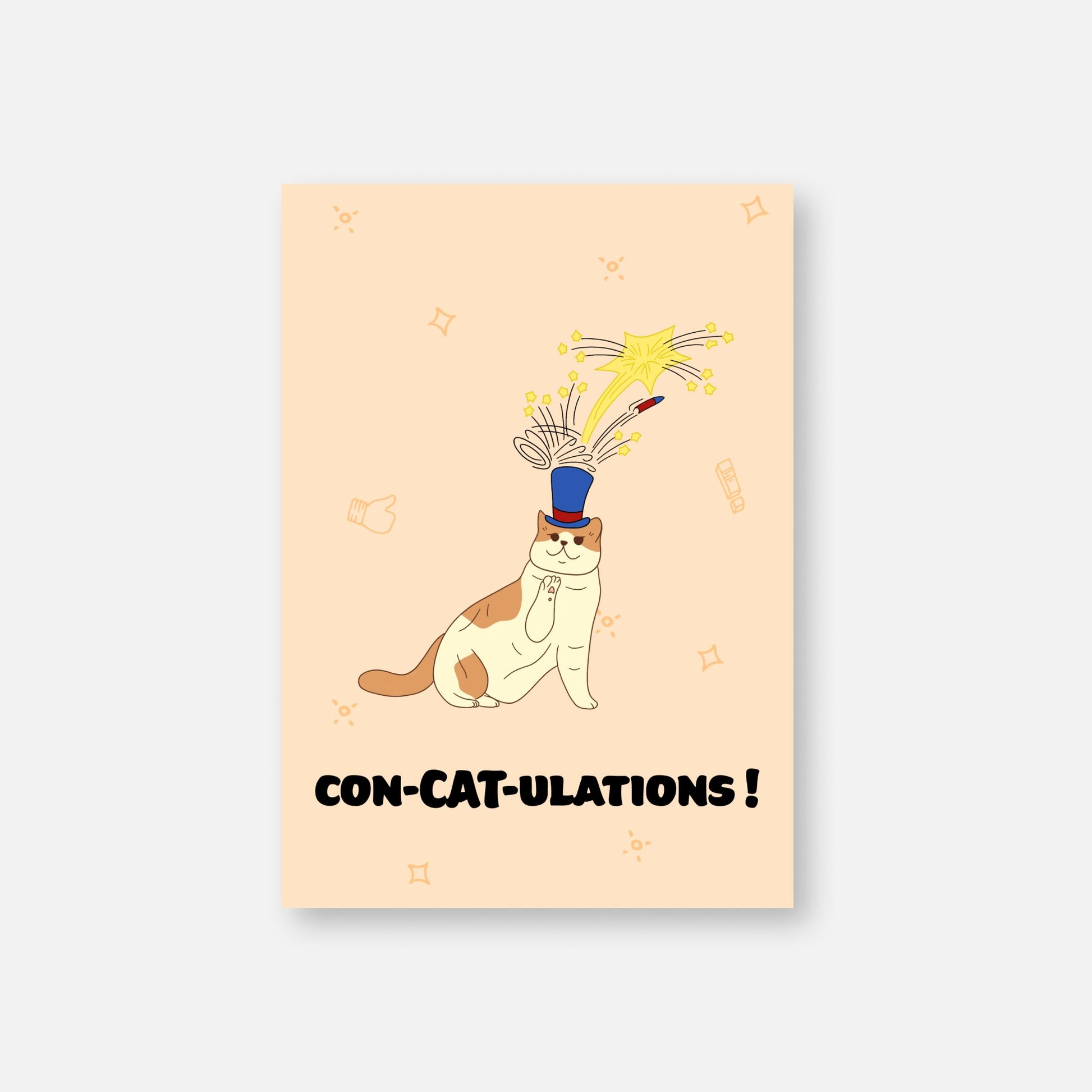 Celebration Card - Con - CAT - ulations! (Envelope included) - Catnip