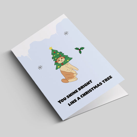 Christmas Card - Christmas tree cat (Envelope included) - Catnip