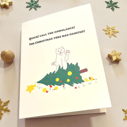 Christmas Card - "Quick! Call the ambulance" (Envelope included) - Catnip