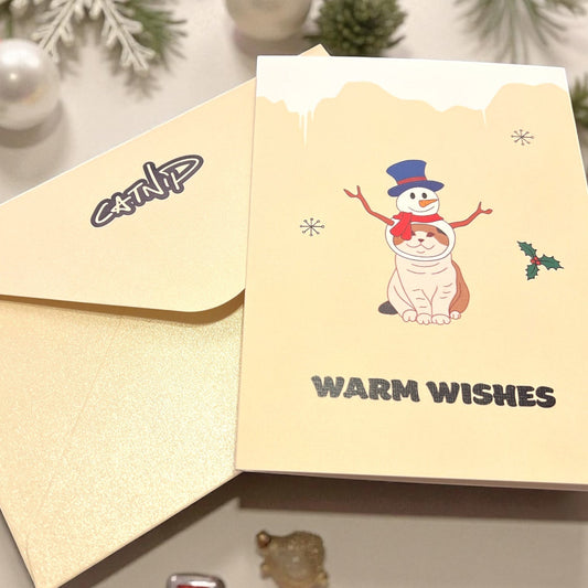Christmas Card - Snow cat (Envelope included) - Catnip
