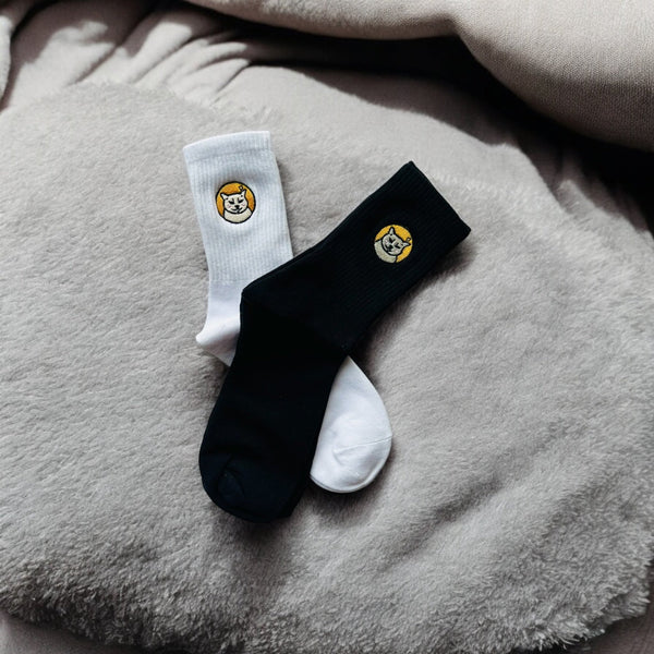 Embroidered cat socks - Catnip