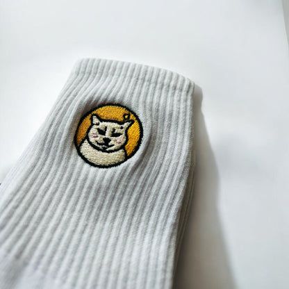 Embroidered cat socks - Catnip