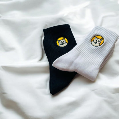 Embroidered cat socks - Catnip