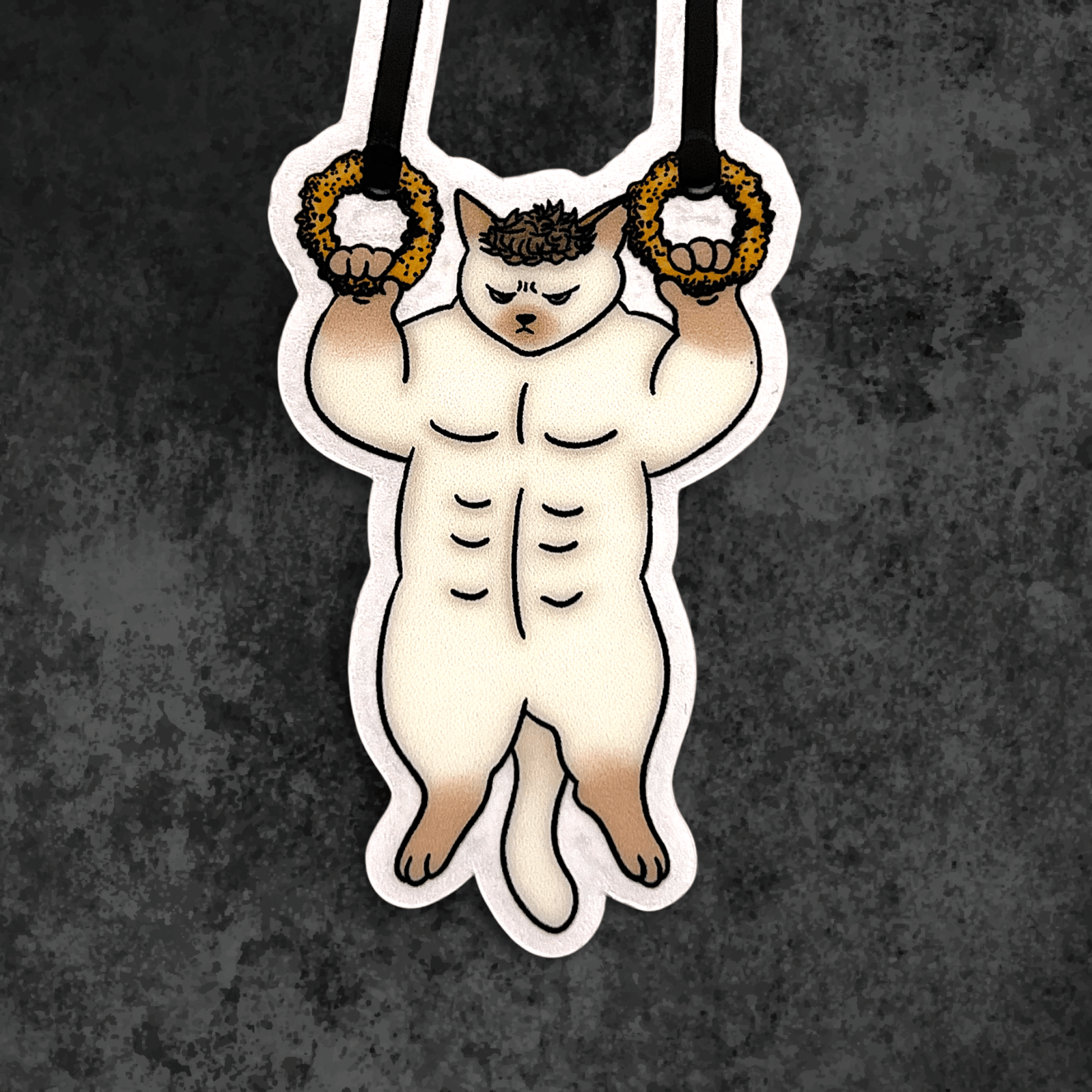 Gym cat sticker - Nick - Catnip