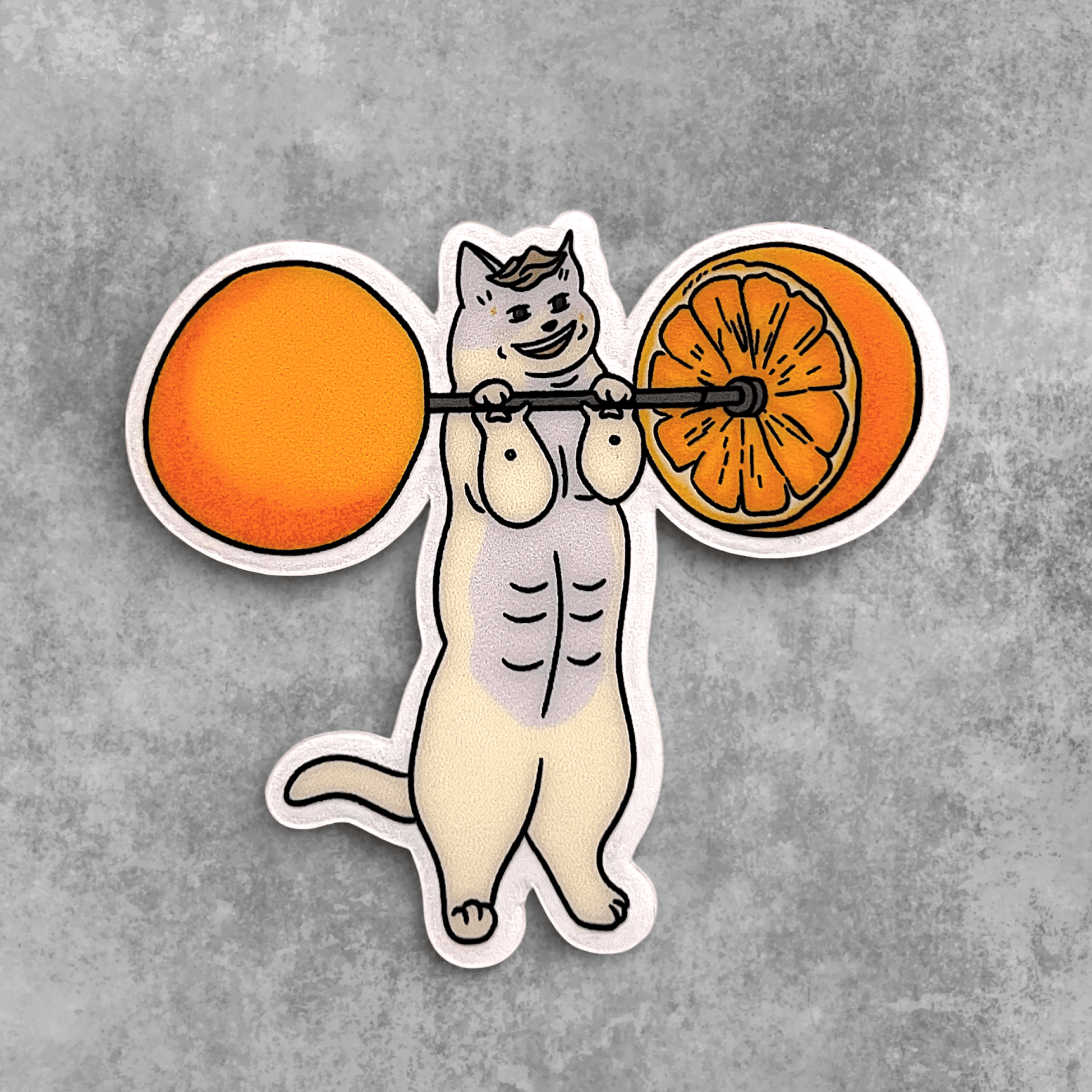 Gym cat sticker - Tom - Catnip