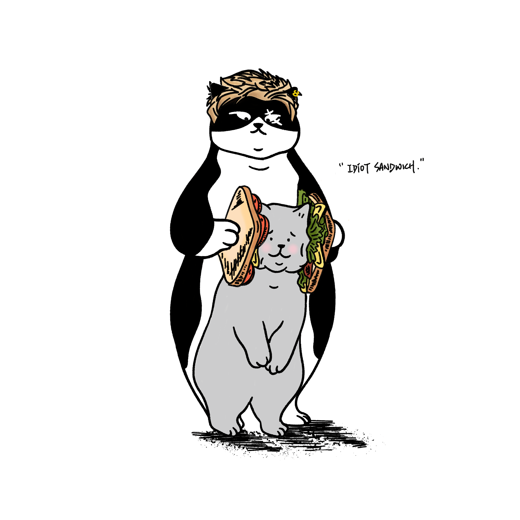 "Idiot sandwich" - Art Print - Catnip